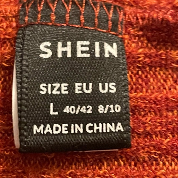 Shein woman’s deep rust colored cowl neck, short sweater, size large - Picture 6 of 9